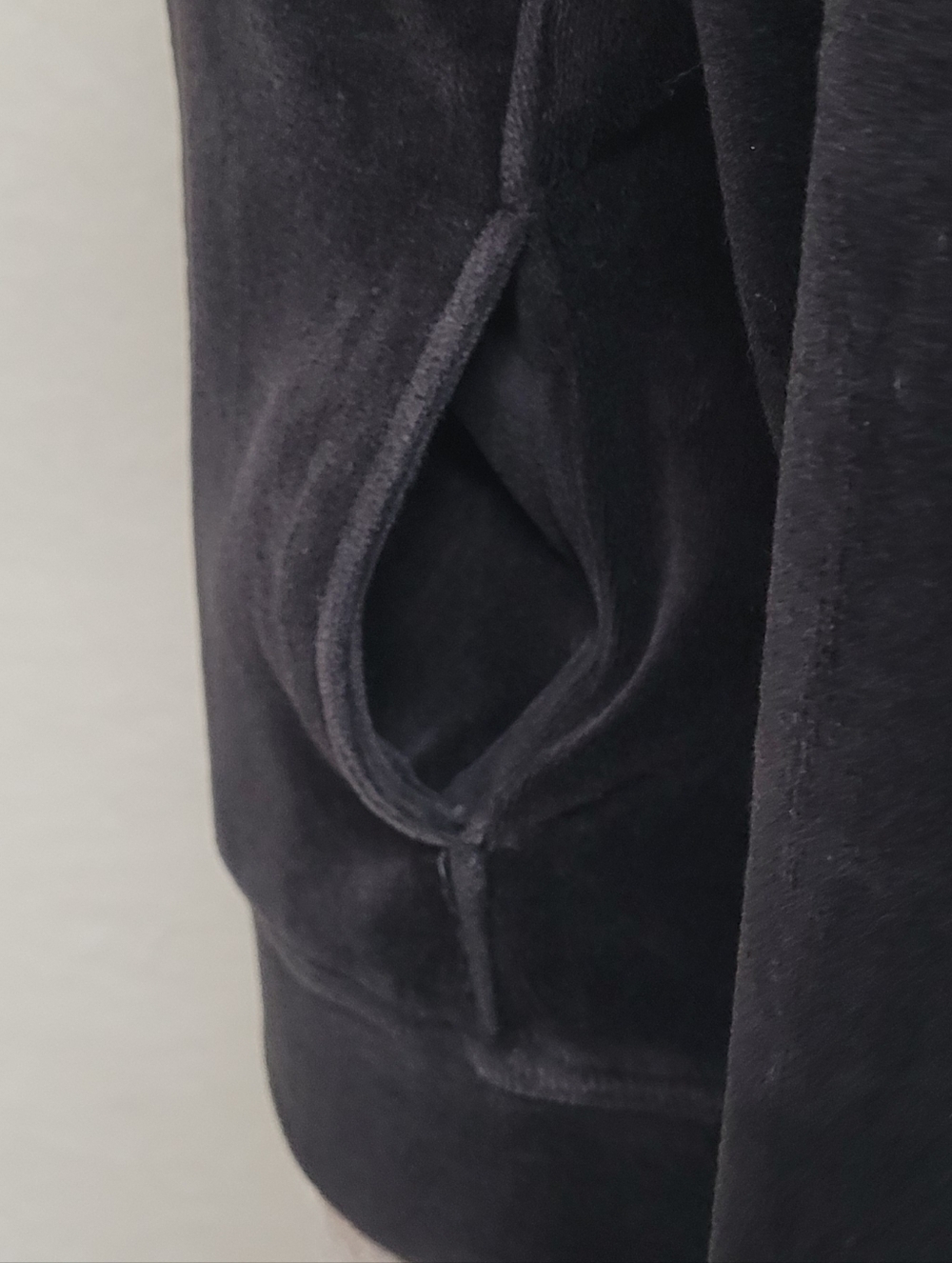 Rare 90s Vintage Fetish By Eve Spell Out Black Velvet Fitted Zip-Up Hoodie S - Picture 8 of 13